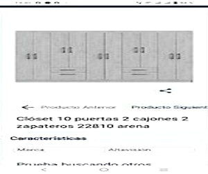 <p>Closet 10 puertas 2 cajonera y 2 zapateros arena</p>