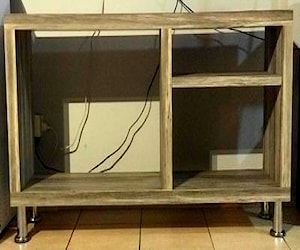 Rack para tv moderno y patas cromadas 