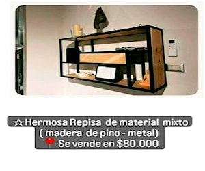 Repisa metal y madera