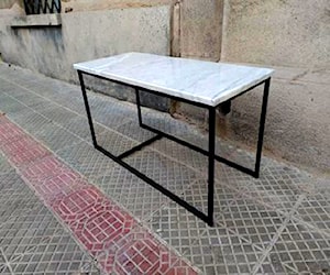 Mesa de centro de mármol Carrara 100x50x40cm nueva