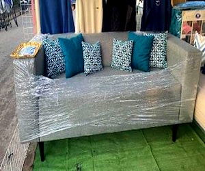 Sofa gris 3 cuerpos