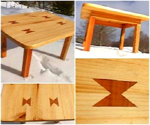 <p>Mesa de madera artesanal</p>