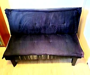 Futon-Sofa cama negro 2P