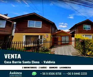 Casa en barrio santa elena - valdivia