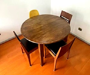 Mesa comedor madera macisa plegable