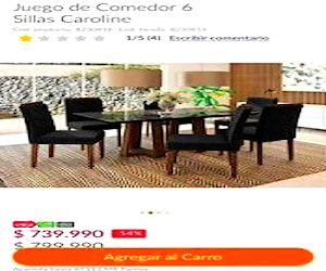 <p>Juego comedor 6 sillas</p>