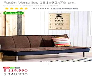 <p>Futon cama color café</p>