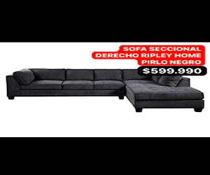 Sofa secciona pirlo lado derecho negro 