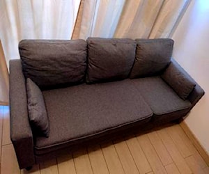 Sillon sofa 3 cuerpos gris