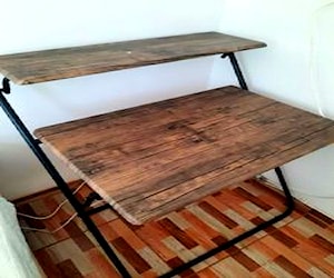 <p>Mesa ESCRITORIO PLEGABLE CON REPISA</p>