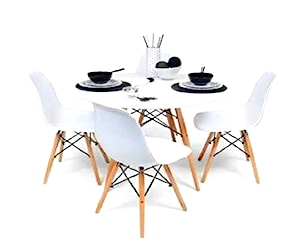 <p>Comedor Blanco 1 metro + 4 Sillas</p>