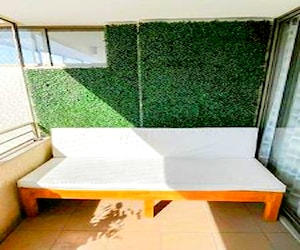 <p>Sofá de Terraza Amplio y Cómodo Color Nogal-Beige</p>