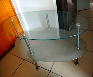 Mesa de centro de vidrio 