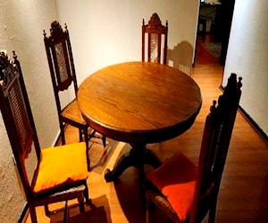 Comedor Chileno Antiguo 4 sillas con enjuncado