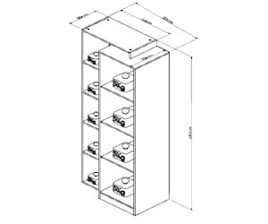 <p>Armario Smart Move 5 Posiciones Café</p>