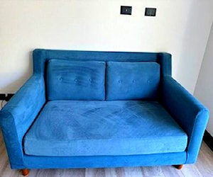 Sofa Marca Tapiz Color Azul 2 cuerpos
