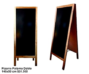 <p>Pizarra Paloma Doble Cara Alta 140x50 cm</p>