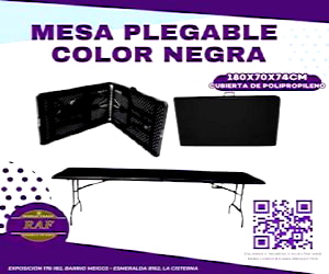 Mesa plegable negra