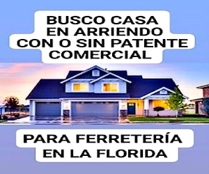 Casa con patente comercial para ferreterí