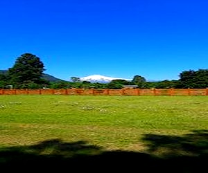 Cabaña sector Lican Ray con vista al Volcán