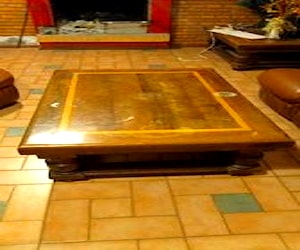 <p>Mesa de centro roble macizo, demolición 200 años</p>