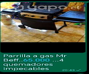 Parrilla gas Mr Beff