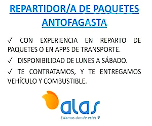 Repartidor/a de Paquetes en Antofagasta