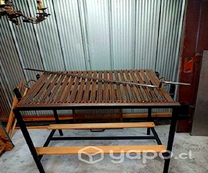 Parrilla nueva para asados con estructura pancho