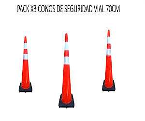 Pack X3 Cono Vial de 70cm 26"