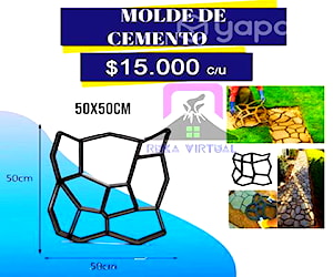 Molde para hacer figuras en el cemento