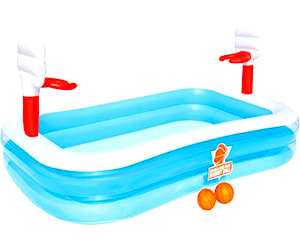 Piscina de Juegos con Cesta de Baloncesto 636 L