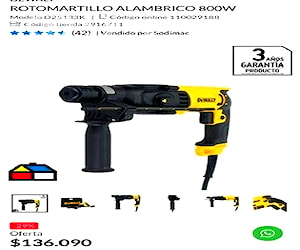 Taladro percutor Dewalt