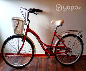 Bicicleta paseo seminueva roja
