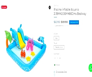 Se vende piscina 2 x 2.3 mt para bebes o niños