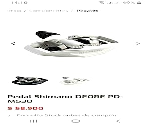 Pedales fijación Shimano Deore