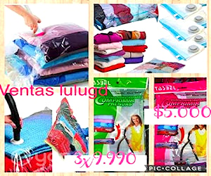 <p>Bolsas comprimidas para guardar ropa y cobertores</p>