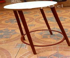 Taburete metal con asiento d3 madera