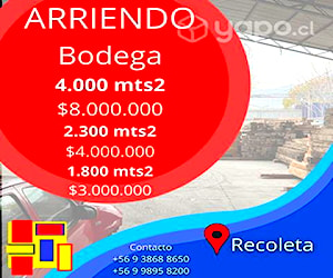 Arriendo de Bodega en Recoleta