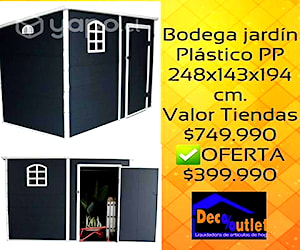 Bodega jardín Plástico PP 248x143x194 cm