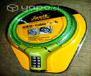 Candado Bici /Moto Cablelock verde  Cable Lock