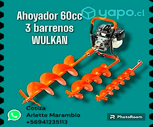 Ahoyador wulkan 60cc + 3 barrenos