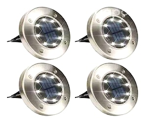 Pack X4 Luz Led Solar Con Estaca Exterior Jardin