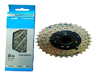 Kit Piñón Cassette Y Cadena Shimano 9 Velocidades