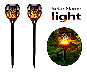 Lampara Antorcha Solar Led Flama Luz 51 Cm