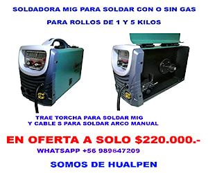 Mig para soldar con o sin gas en rollo de 1 o 5 k