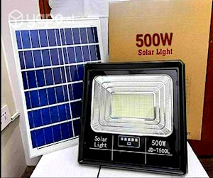 Foco Solar 500w + Panel Solar Y Control remoto