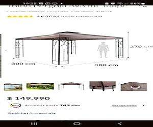 Pergola impermeable y carpa de repuesto