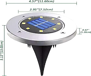 Pack X4 Luz Led Solar Con Estaca Exterior Jardin