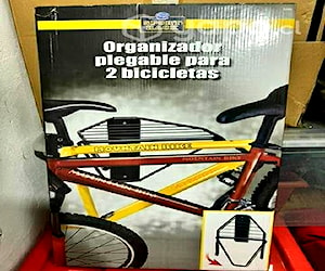 Organizador plegable para 2 bicicletas