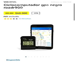 Ciclocomputador GPS negro